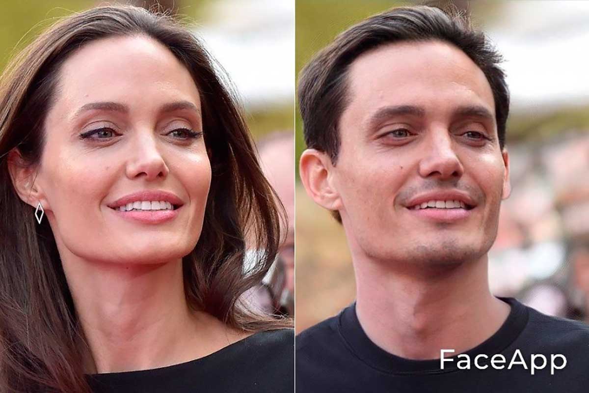 Анджелина Джоли FACEAPP